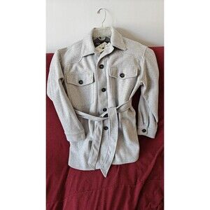 Zara Women’s Belted Overshirt/Shacket Gray Size XL